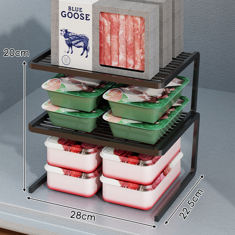 Triple-Tier Slim Slotted Countertop Pantry Shelf Organizer