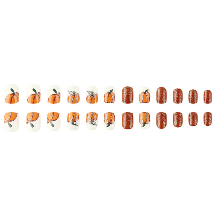 Pumpkin-Themed Nail Art Set Kalsten
