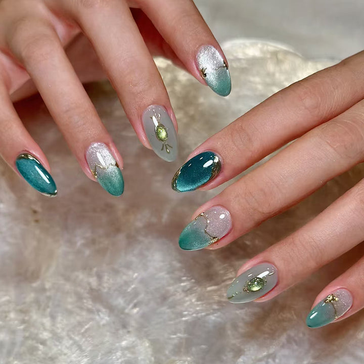 Glamourous Artistic Press-On Nail Set Kalsten