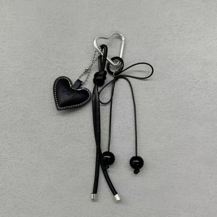 Leather Heart Charm Keychain Kalsten