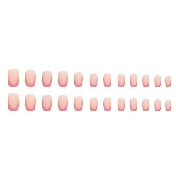 Nail set with elegant French design and glitter accents Kalsten