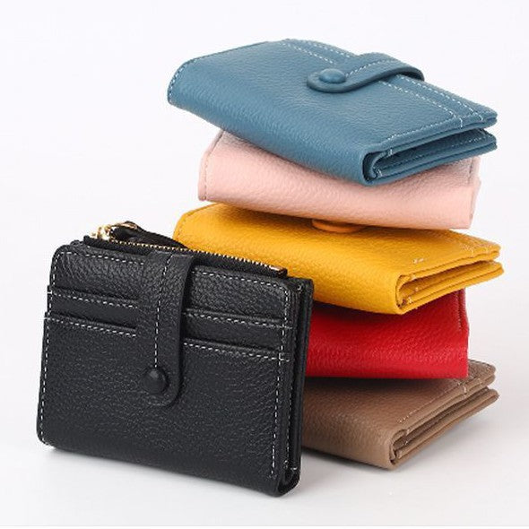 Textured Leather Zippered Card Pouch Kalsten