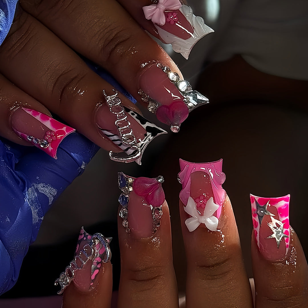 Artistic 3D Decorative Press-On Nail Art Kalsten