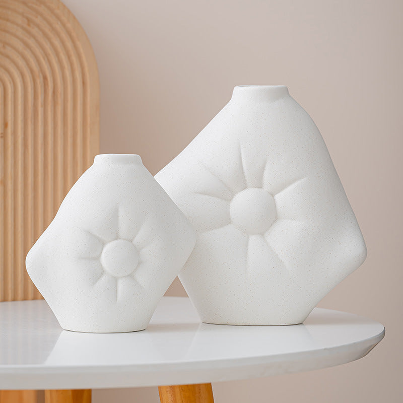 Contemporary Textured Decorative Ceramic Vase