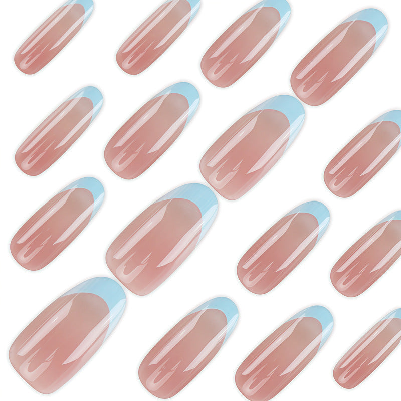 Elegant French Tip Glossy Press-On Nails Kalsten