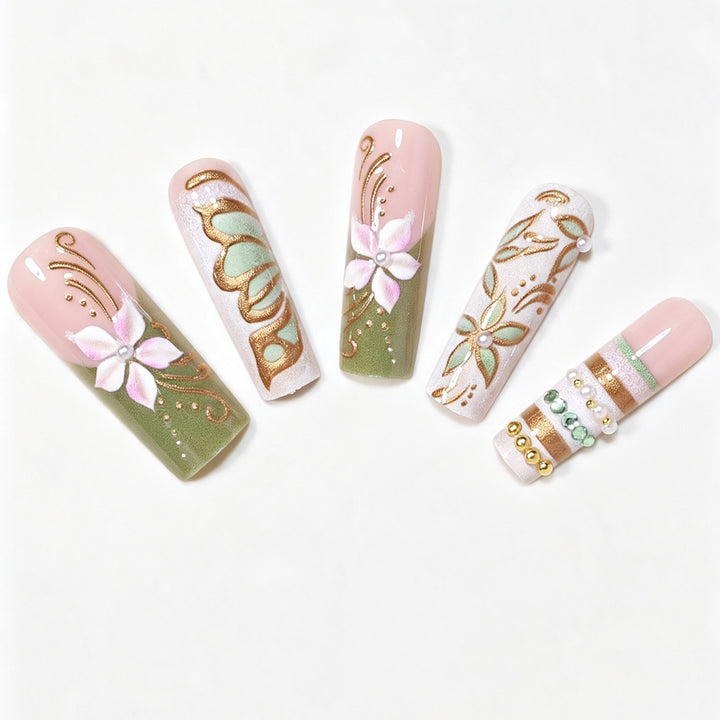 Artistic Luxury Press-On Nail Art Set Kalsten