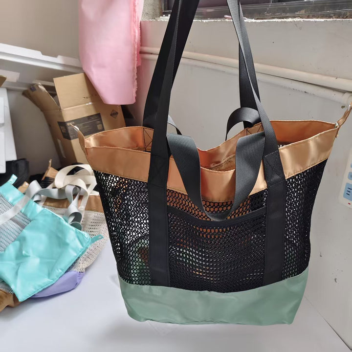 Airy Beach Bag with Large Storage and Mesh Design Kalsten