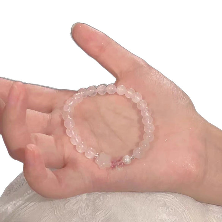 Elegant Rose Quartz Stretch Bracelet Kalsten