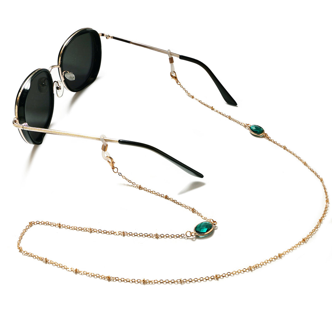 Chic Gemstone-Accented Eyewear Chain Kalsten
