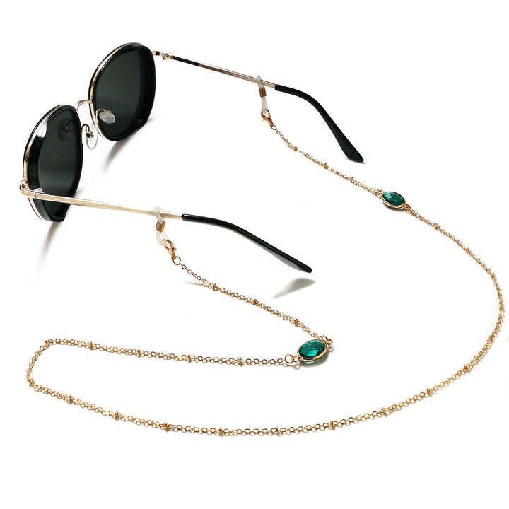 Chic Gemstone-Accented Eyewear Chain Kalsten