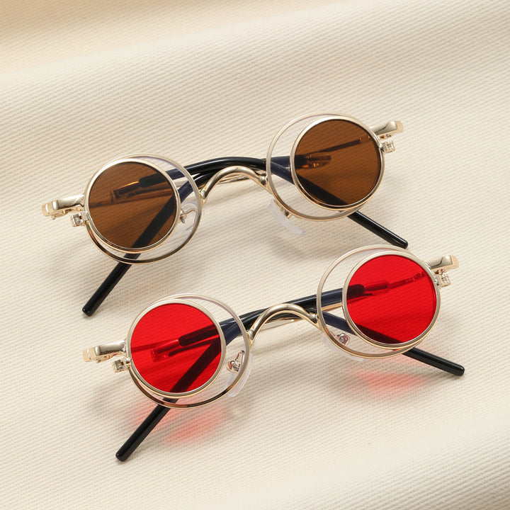 Women's Fashion Round Sunglasses with Elegant Metal Frame Kalsten