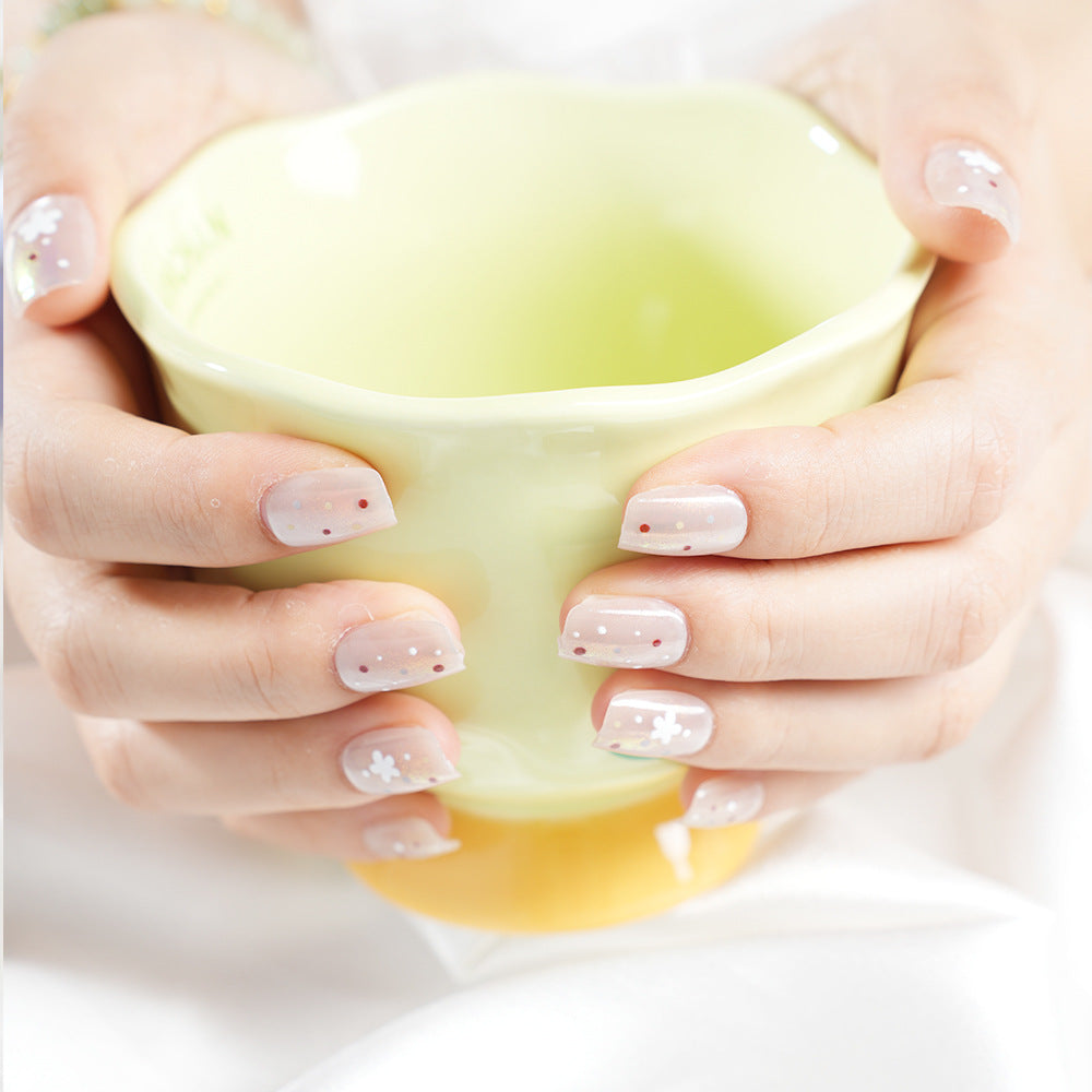Floral Decorative Press-On Nail Set Kalsten