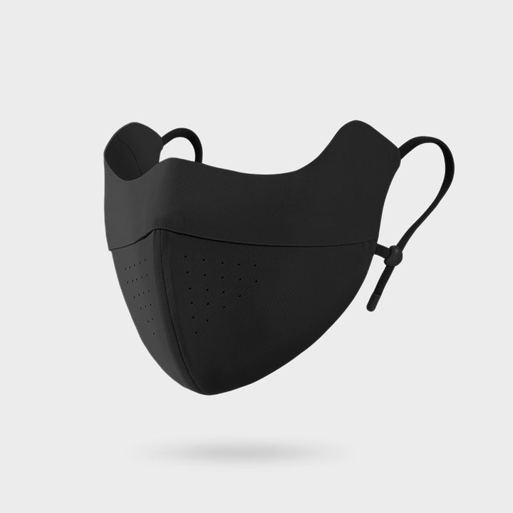 Contoured Multi-Layer Breathable Perforated Reusable Face Mask with Adjustable Toggle Earloops Kalsten