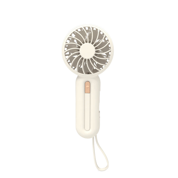 Unisex nan compact rechargeable battery handheld fan with foldable handle and carrying strap Kalsten