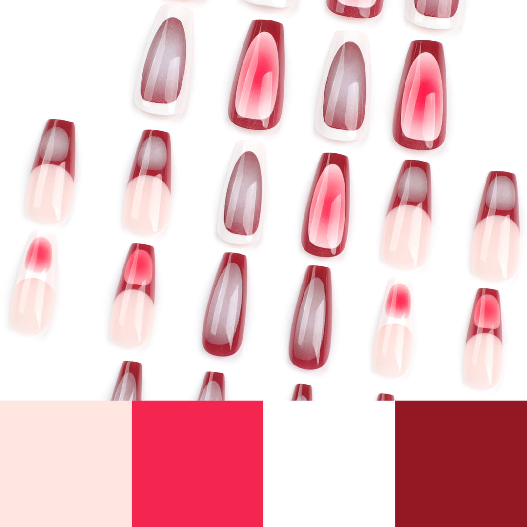 Artificial nail art with modern gradient and decorative accents Kalsten