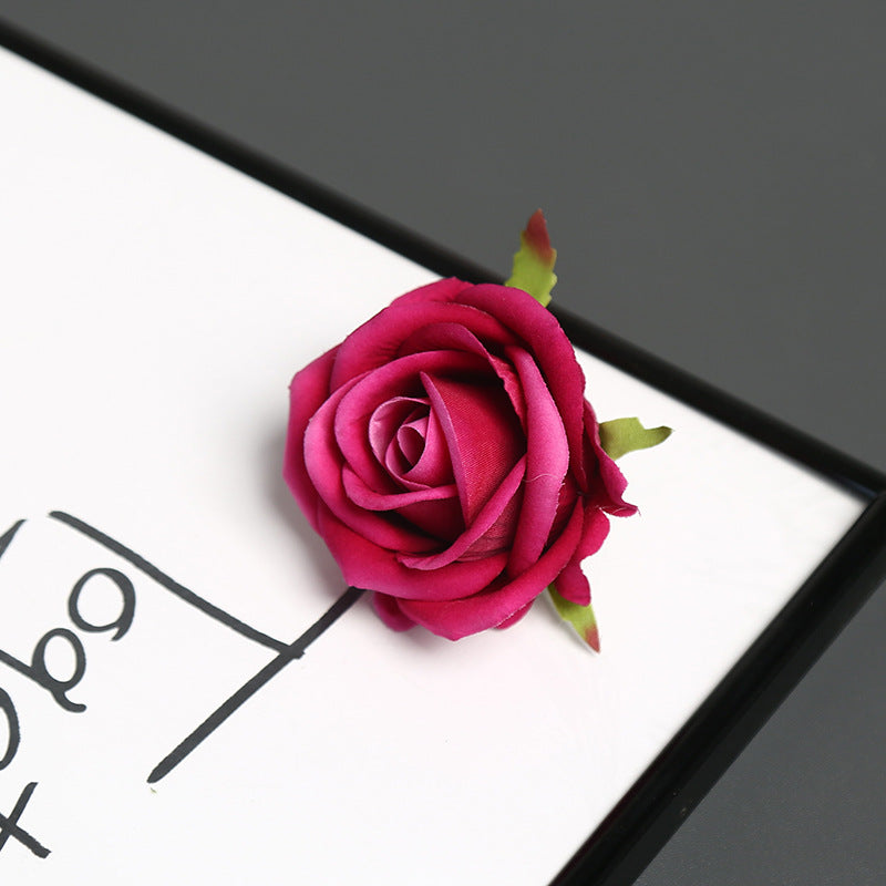 Elegant Silk Rose Pin for Decorative Use