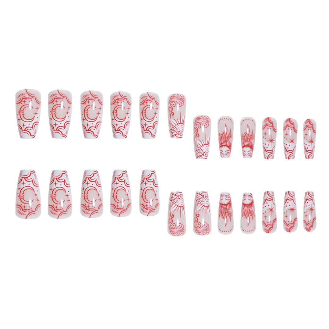 Artistic Long Press-On Nail Enhancements Kalsten