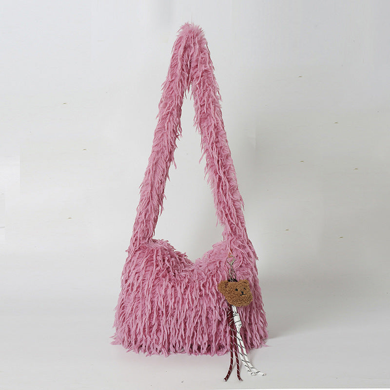 Fluffy Fringe Fashion Handbag