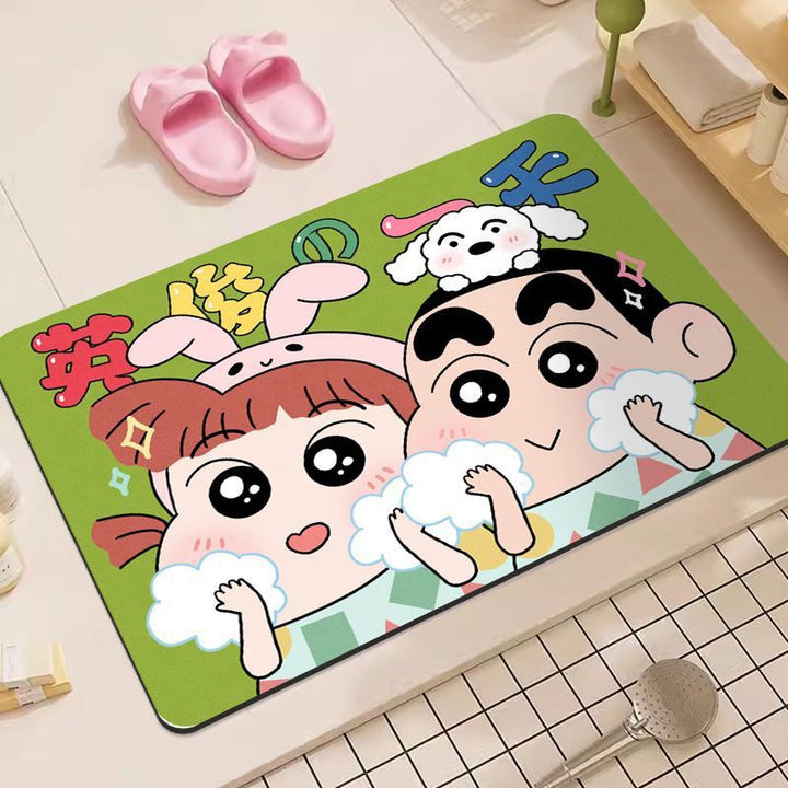 Cartoon-Character Themed Bath Mat