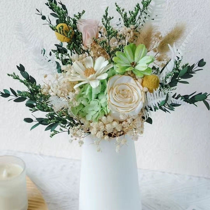 Lifelike Botanical Floral Arrangement