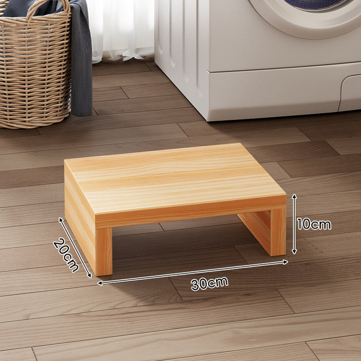 Low-Profile Solid Wood Appliance Riser Platform