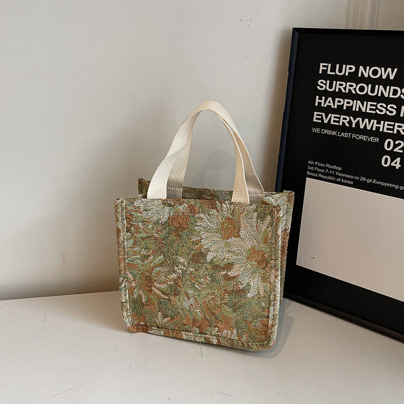 Floral Patterned Artisan Tote Bag