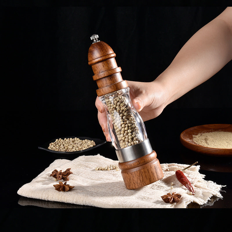 High-quality wood and glass pepper mill Kalsten
