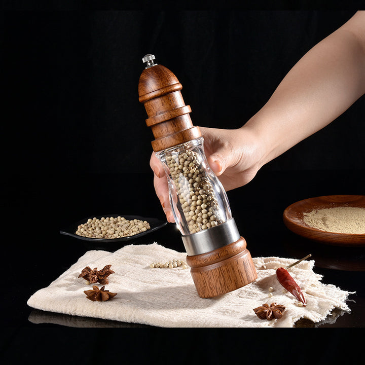 High-quality wood and glass pepper mill Kalsten