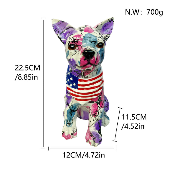 Colorful decorative figure of a dog in modern design Kalsten