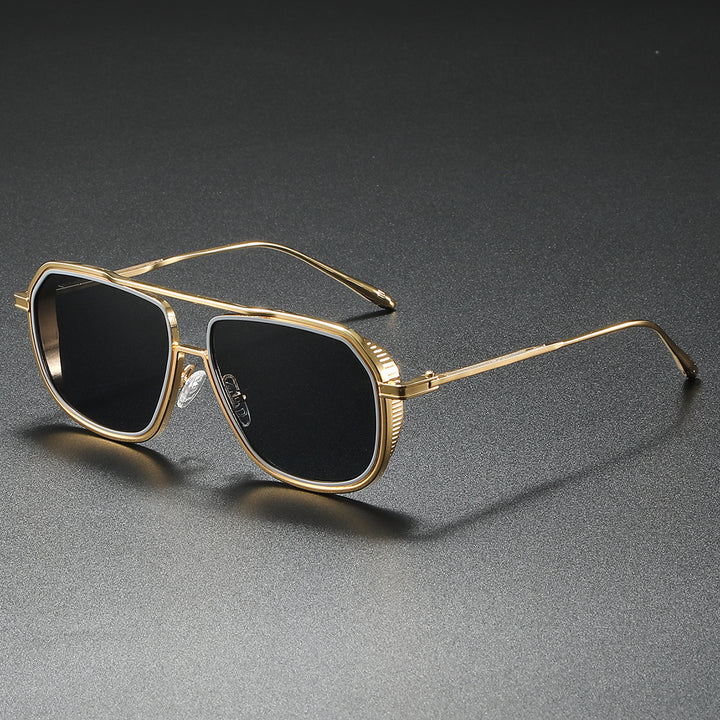 Women's Elegant Sunglasses with Angular Metal Frame Kalsten