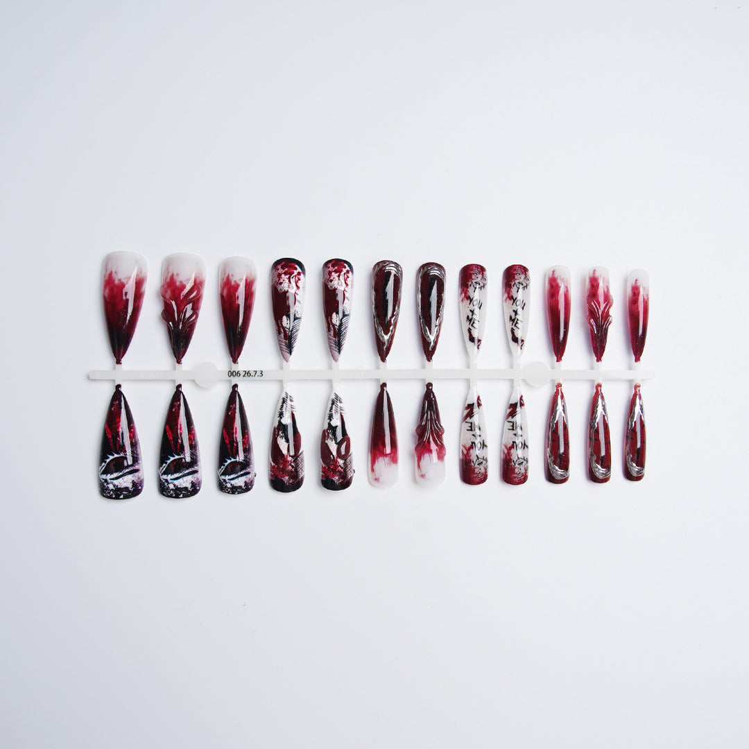 Exclusive artificial nails with floral design Kalsten