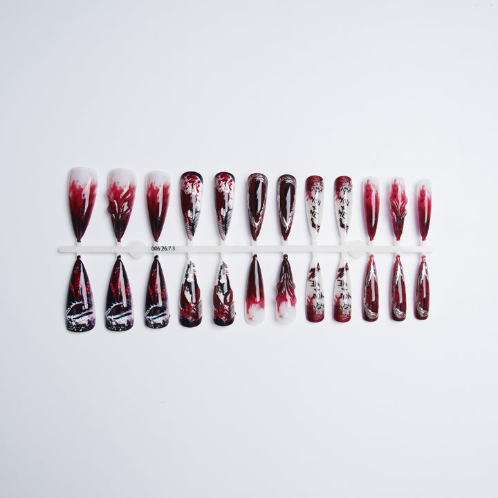 Exclusive artificial nails with floral design Kalsten