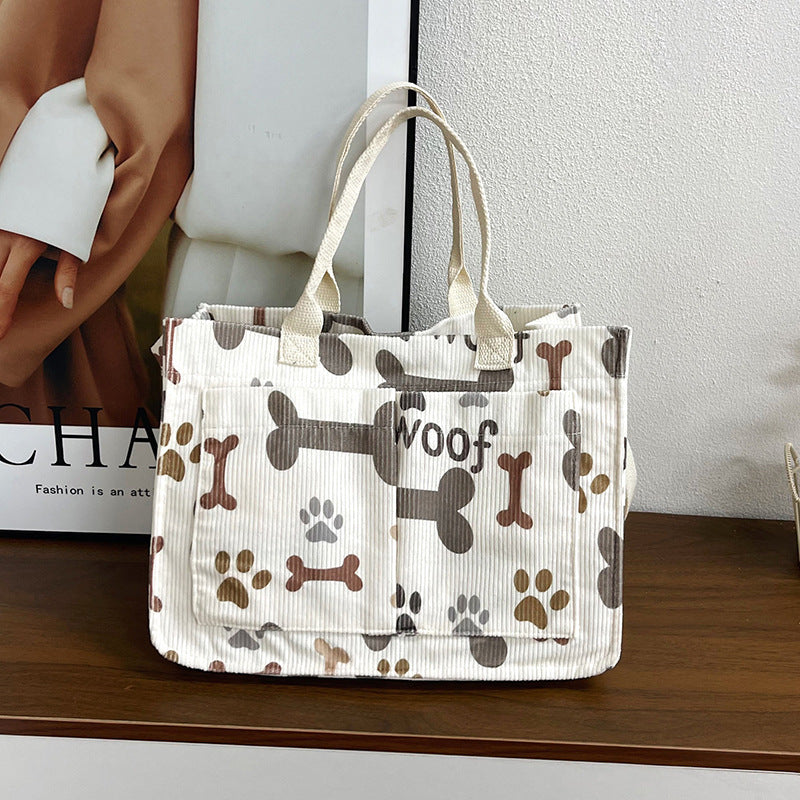 Charming Fruit-Print Tote Bag
