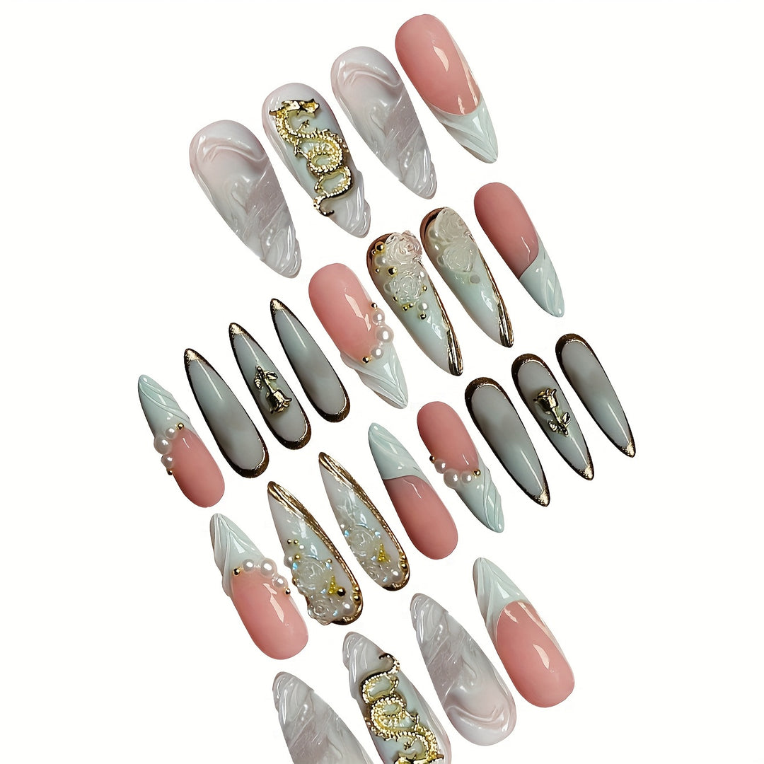 Creative Artistic Press-On Nail Design Kalsten