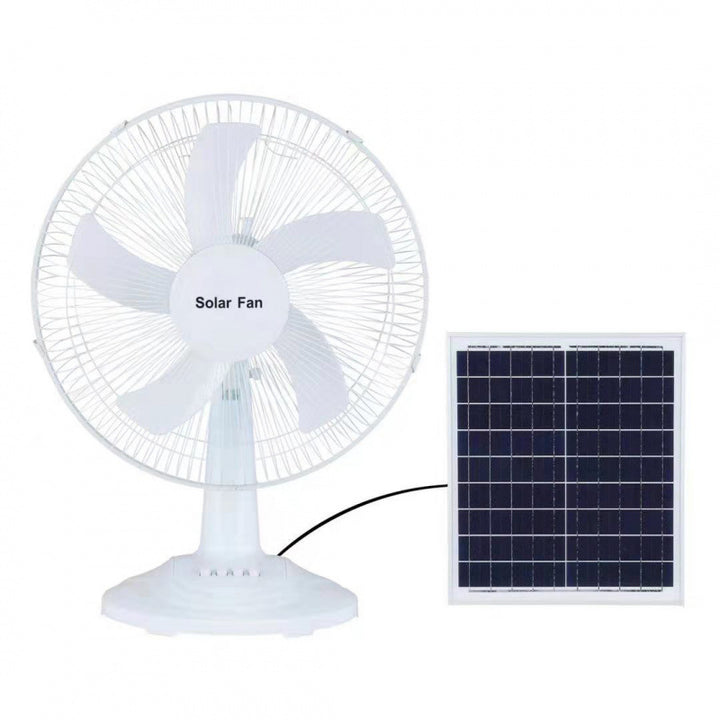 Unisex Solar Powered Stand Fan with Adjustable Tilt Angle and Efficient Fan Blades Kalsten