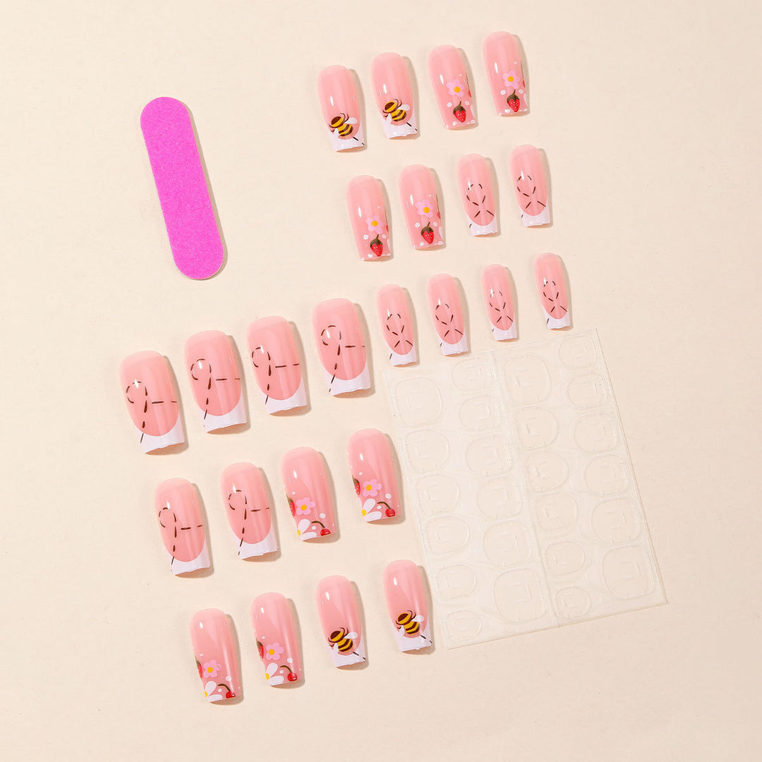 Floral Themed Acrylic Nail Art Extensions Kalsten