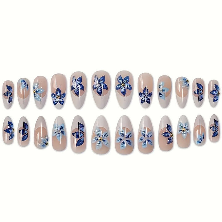 Floral Artistic Press-On Nail Extensions Kalsten