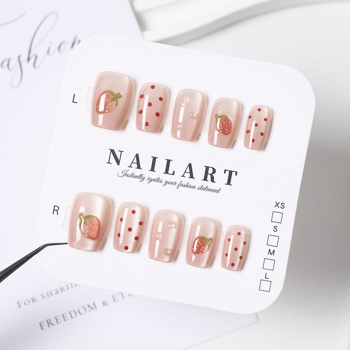 Artistic Press-On Nail Set with Unique Leopard Design Kalsten