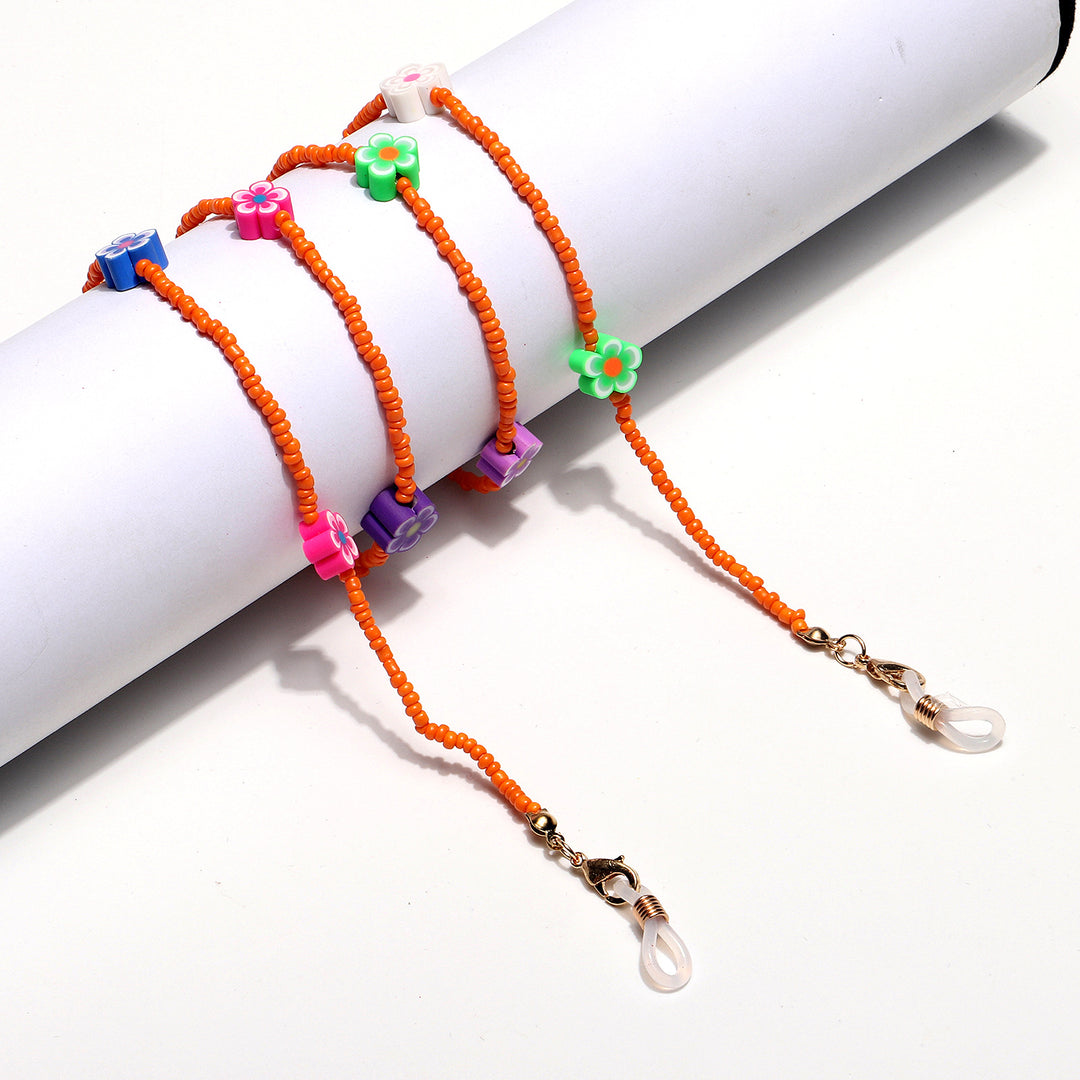 Decorative Flower Beaded Eyewear Chain Kalsten