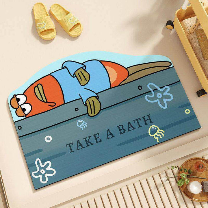 Fun Bathing-Themed Bath Mat