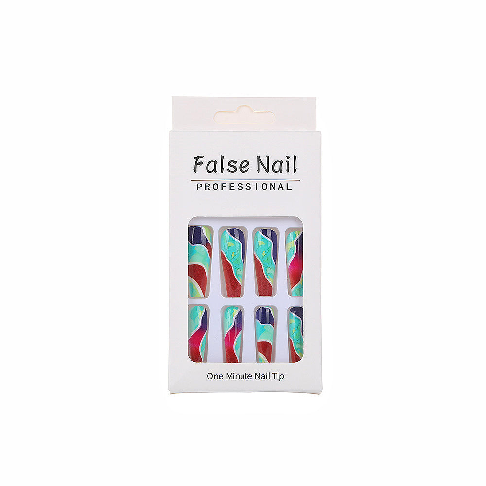 Artificial nails in modern marble pattern Kalsten
