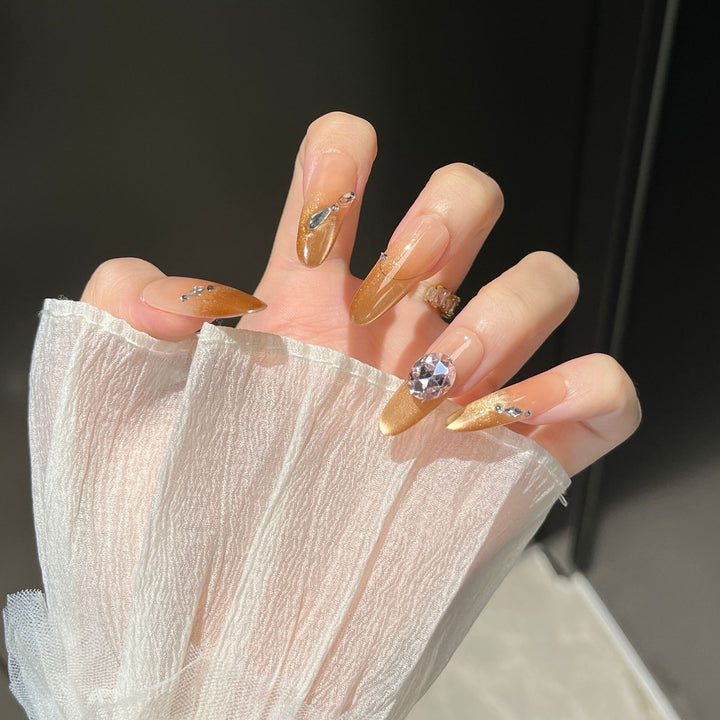 Elegant Nail Art Extensions with Pearl Accents Kalsten