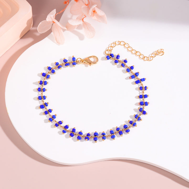 Delicate Beaded Ankle Bracelet Kalsten