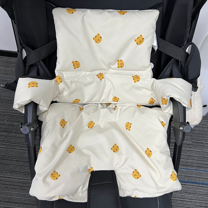 Padded High Chair Seat Cushion with Removable Cover and Safety Strap Openings