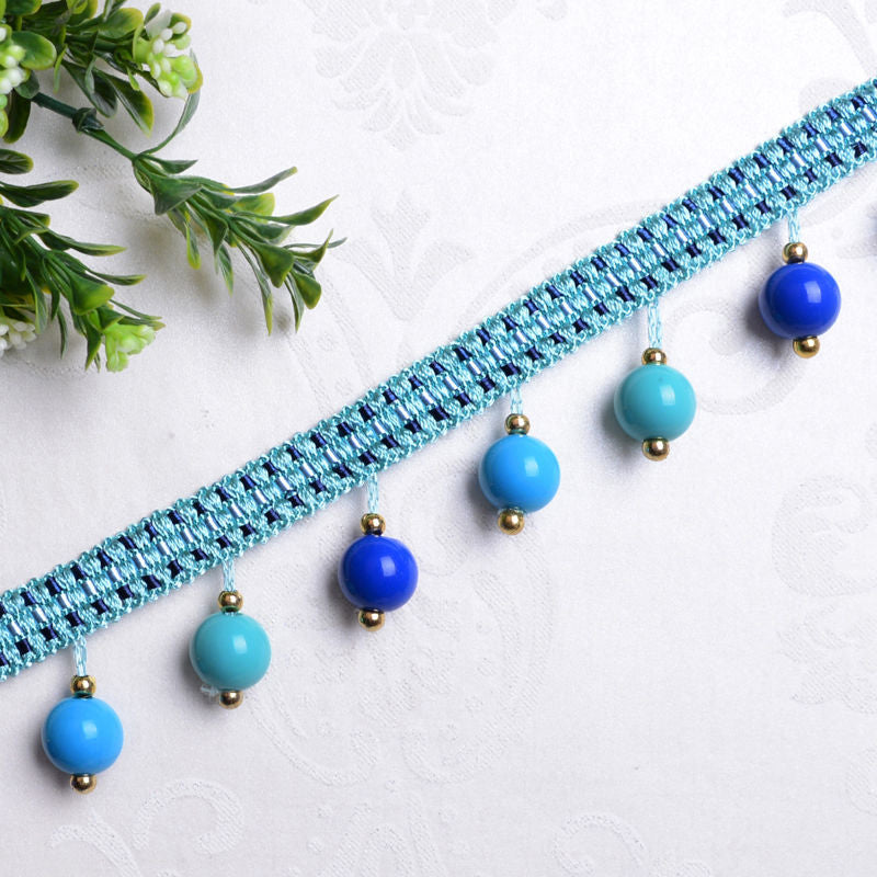 Decorative lace trim with colorful pendants Kalsten