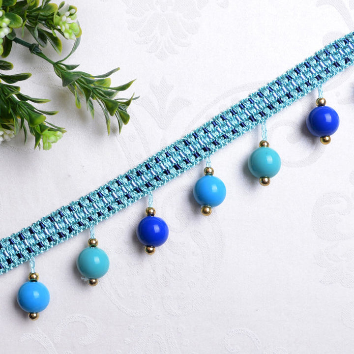 Decorative lace trim with colorful pendants Kalsten
