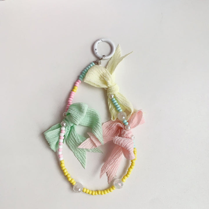 Colorful Beaded and Ribbon Phone Lanyard Kalsten