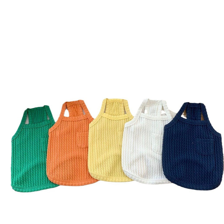 Ribbed Stretch Knit Dog Belly Vest
