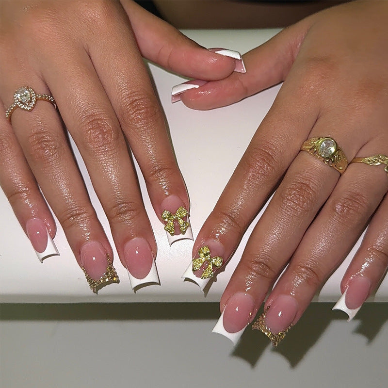 Artificial nail set with glamorous 3D decorations Kalsten
