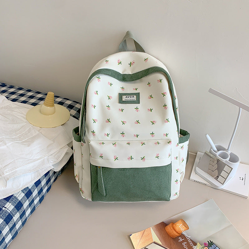 Floral Patterned School Backpack Kalsten